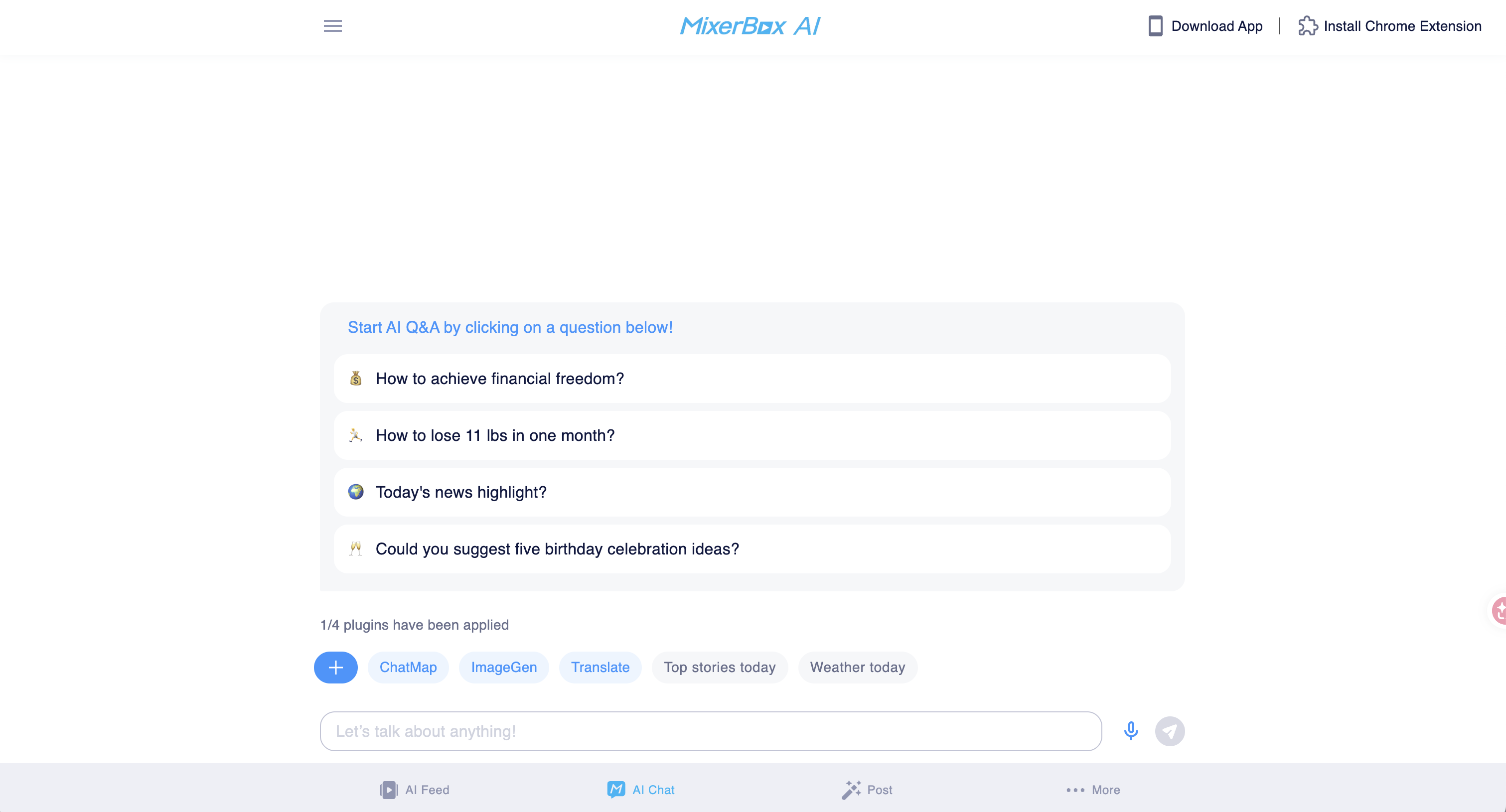 MixerBox ChatAI screenshot